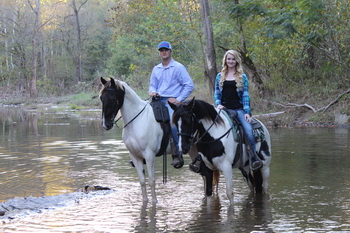 Horse riding trails water views Nashville